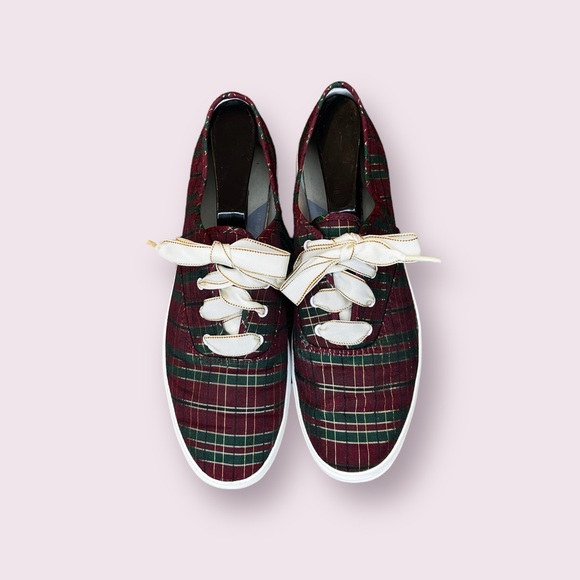 Keds Shoes Keds Feel Good Plaid Christmas Sneakers With Ribbon